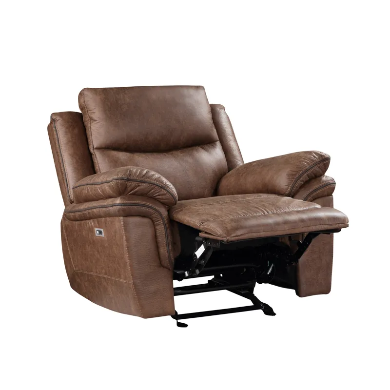 Ryland Glider Recliner W/Power Footrest Brown