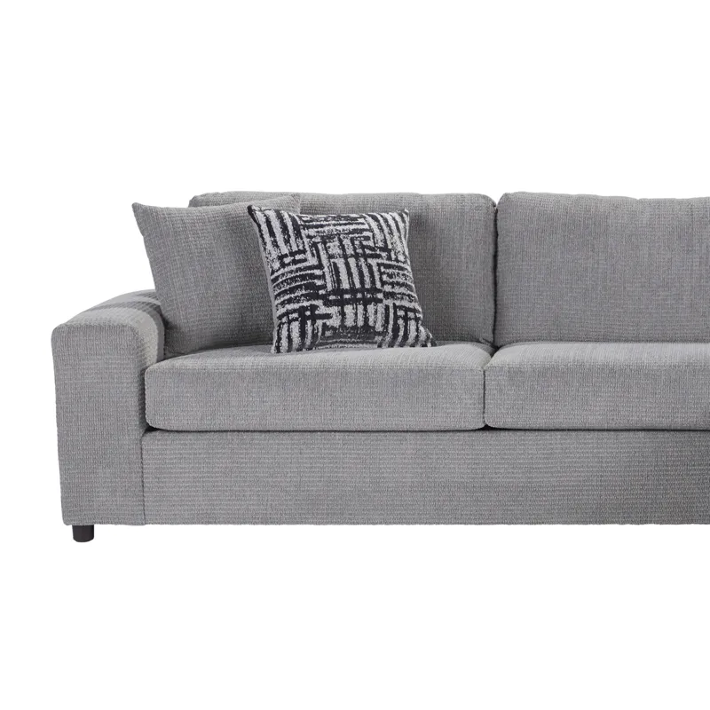 Tristan LAF Loveseat W 2 Accent Pillows-Shadow Gray