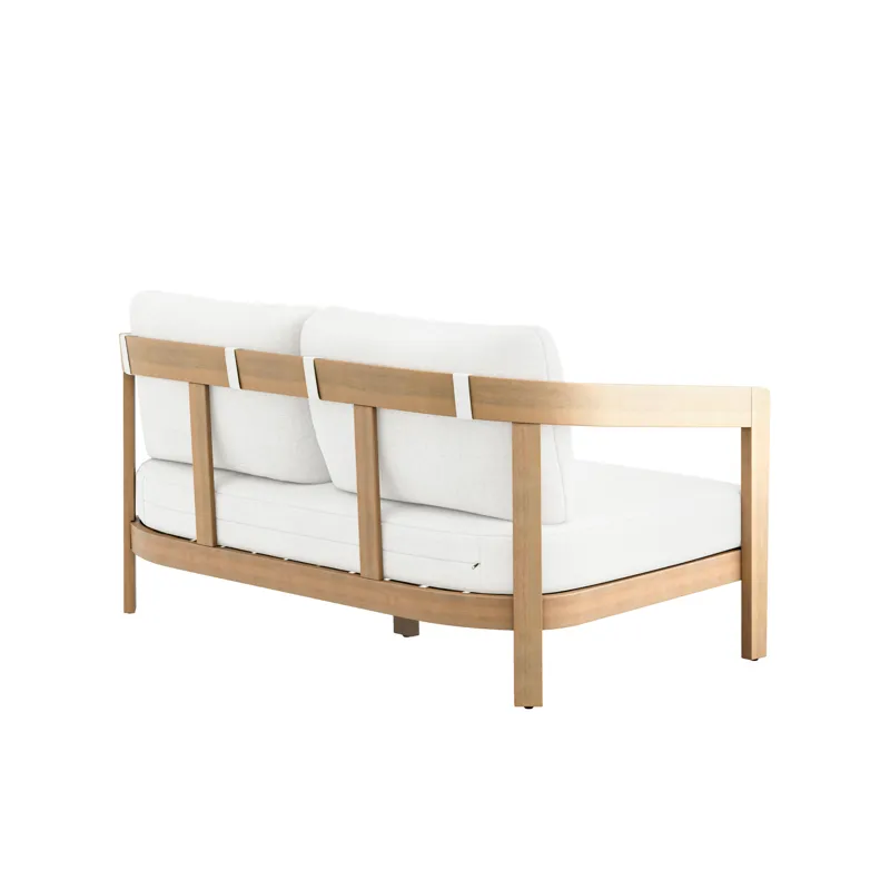 Wesley Patio Loveseat W White Cushions