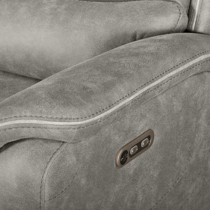 Kamari RAF Loveseat W/One Power Headrest & Footrest-Gray