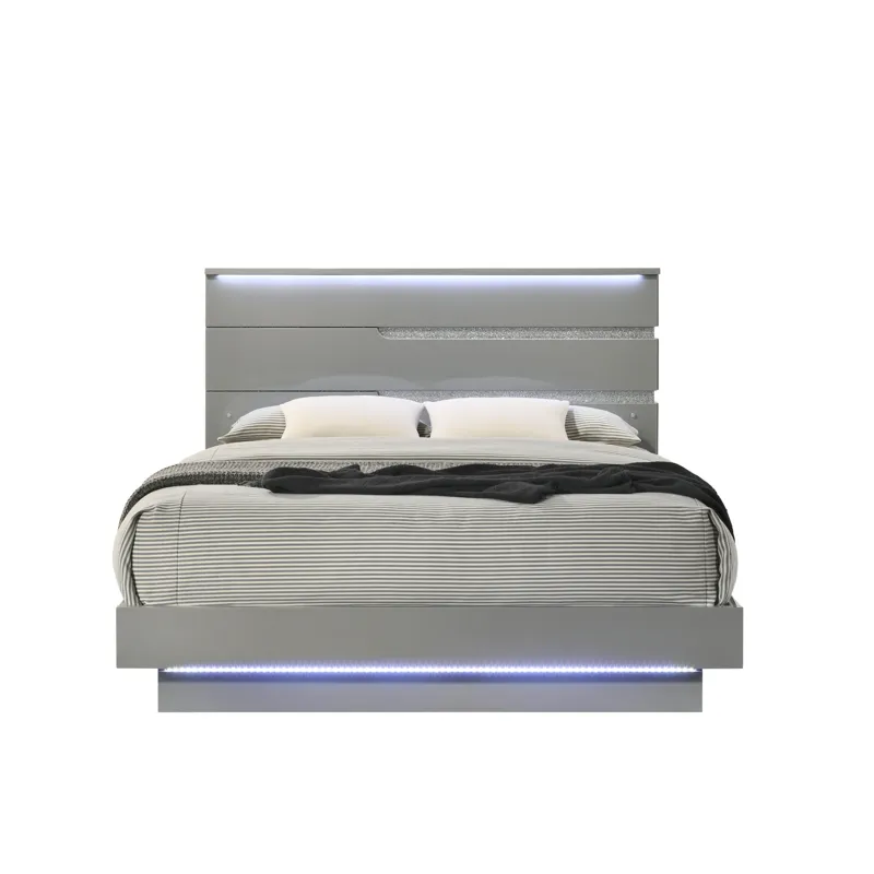 Paradox Platform Bed Headboard-Gray - Queen