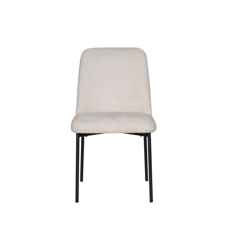 Erik Side Chair W Black Metal Frame-Beige(2 Per Carton)