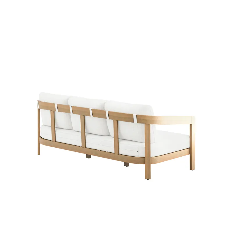 Wesley Patio Sofa, W White Cushions