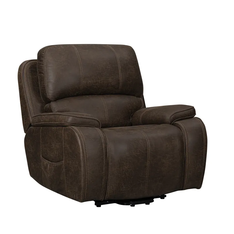 Brookings Power Lift Recliner W Heat & Massage-Brown