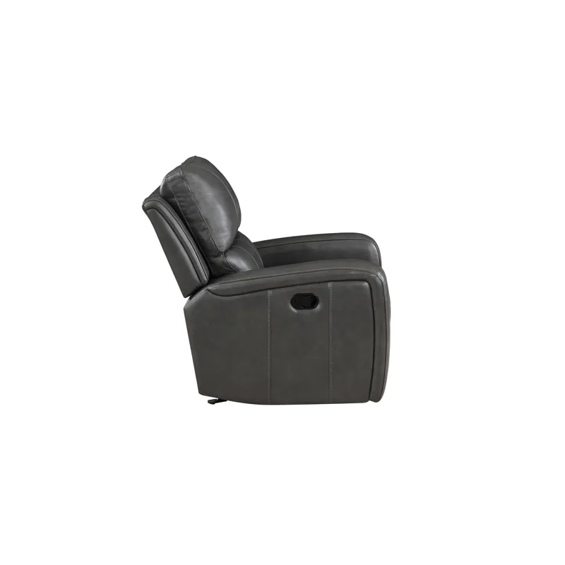 Linton Leather Glider Recliner W/ Pwr Fr-Gray