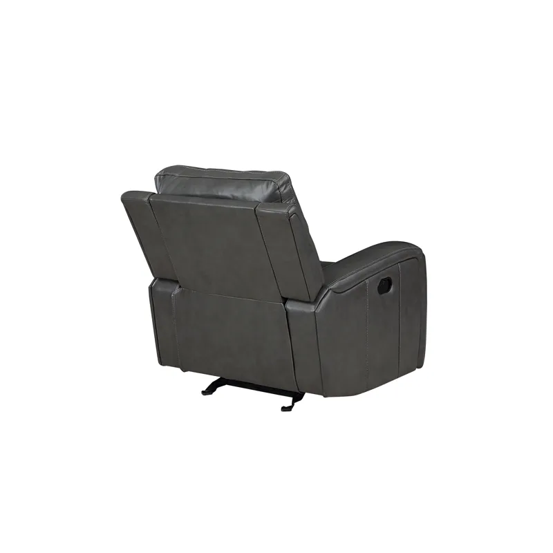 Linton Leather Glider Recliner W/ Pwr Fr-Gray