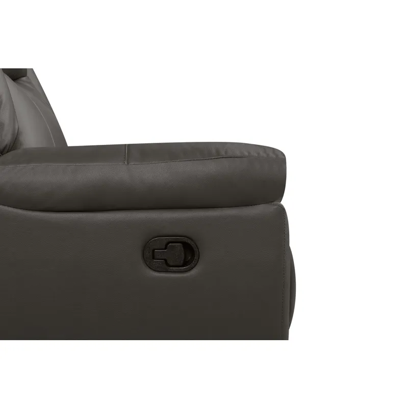 Taggart Leather Rocker Recliner-Gray