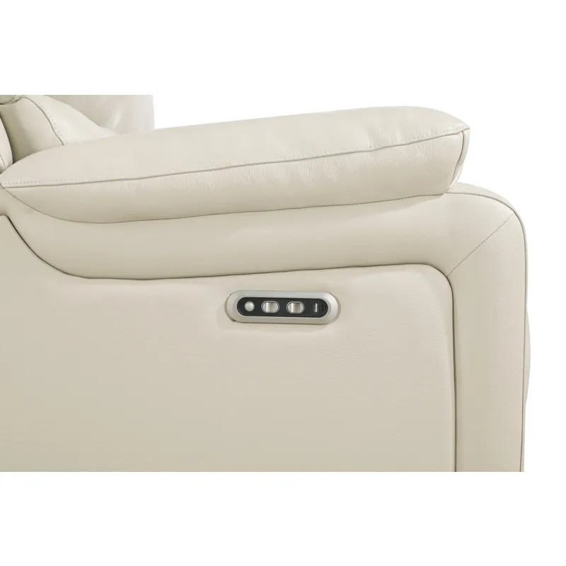 Cicero Glider Recliner W/ Pwr Fr & Hr-Cream