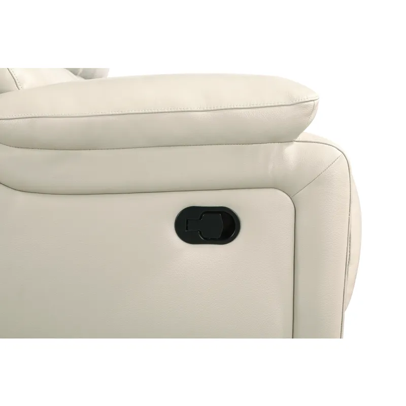 Cicero Reclining Console Loveseat-Cream