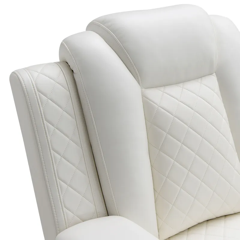 Orion II Glider Recliner W Power Footrest & Headrest-White