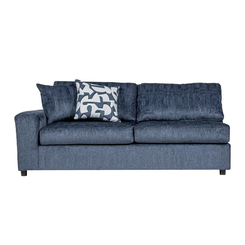Tristan LAF Loveseat W 2 Accent Pillows-Indigo Blue