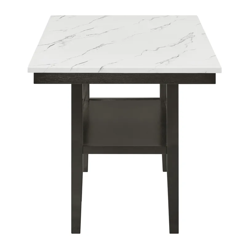 Carissa 60" Rectangle Counter Table W/Storage Shelf