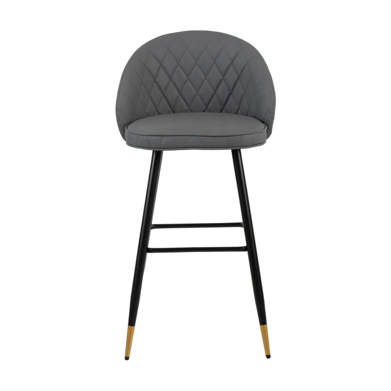 Oliver Gray Vegan Leather Bar Chair(2 Per Carton)