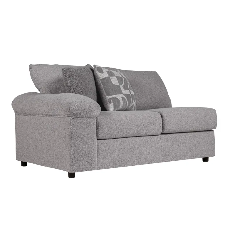 Remi LAF Loveseat W 2 Accent Pillows-Light Gray