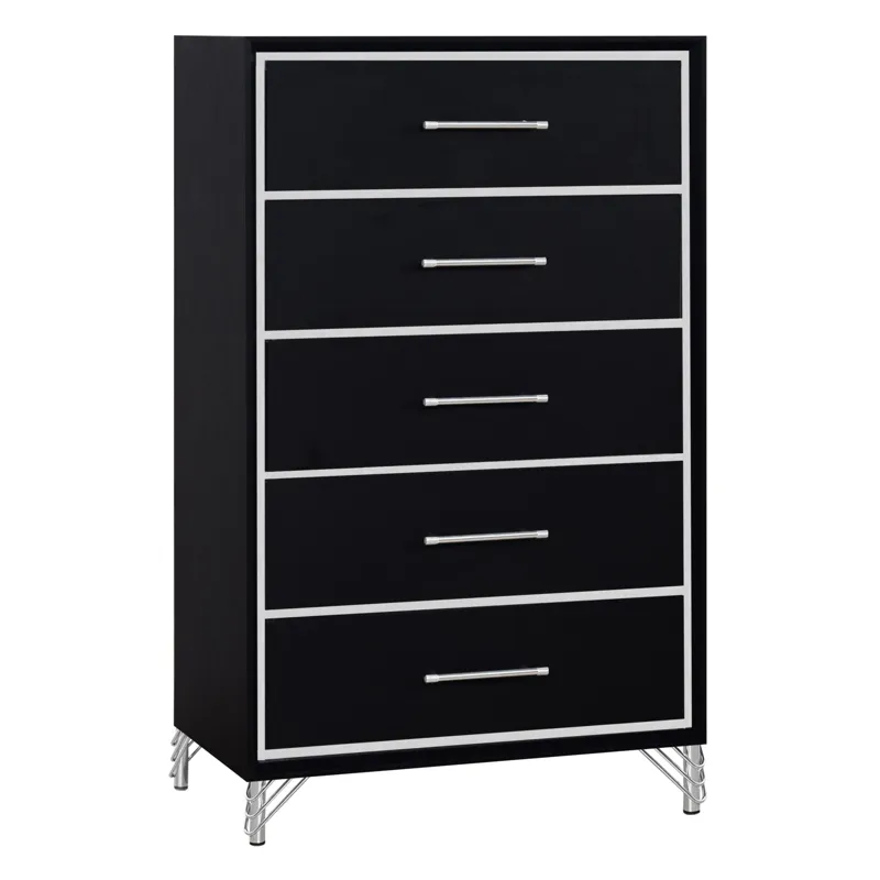 Ava 5 Drawer Chest-Ebony