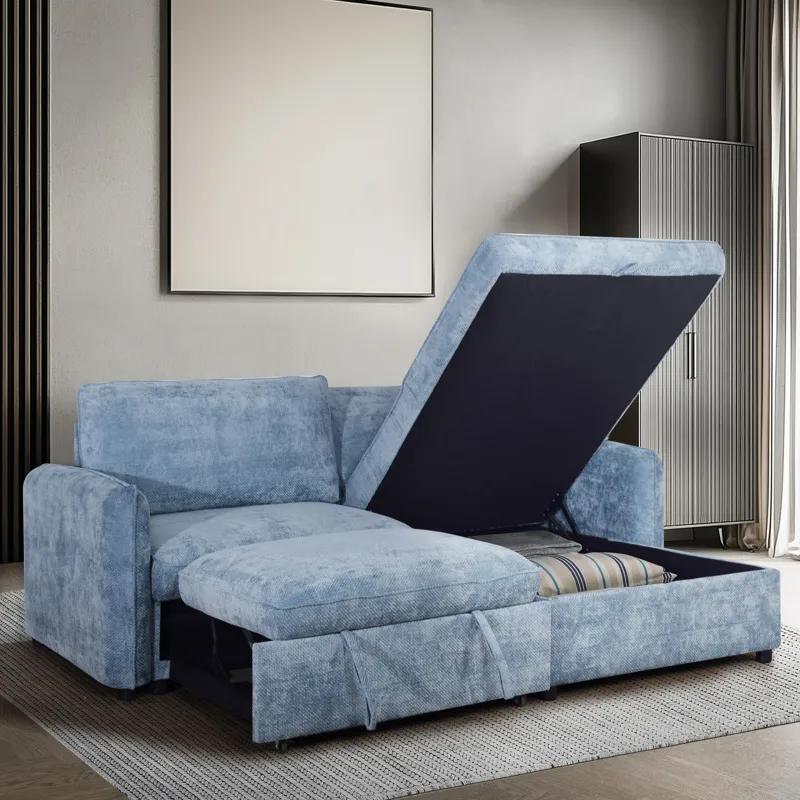 Finn Storage Chaise-Blue