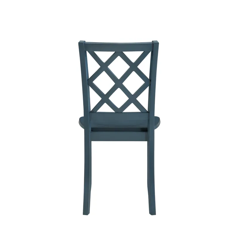 Trellis 5 PC Round Dining Set, Table & 4 Chairs Blue
