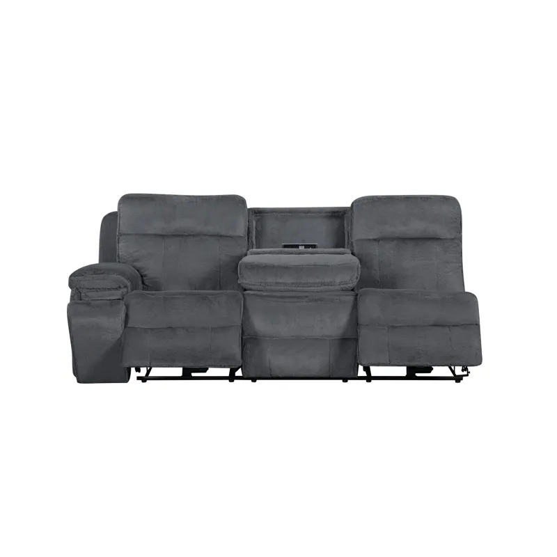 Teddy LAF Sofa W/Power Headrest & Footrest-Gray