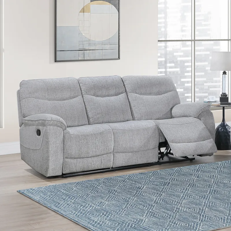 Chablis Reclining Sofa-Mist Gray