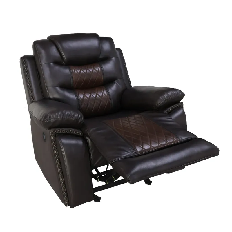 Nikko Glider Recliner W/Power Footrest-Brown