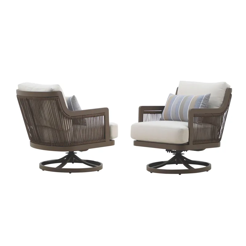Genova Patio Swivel Club Chair W/Accent Pillow(2 Per Carton)