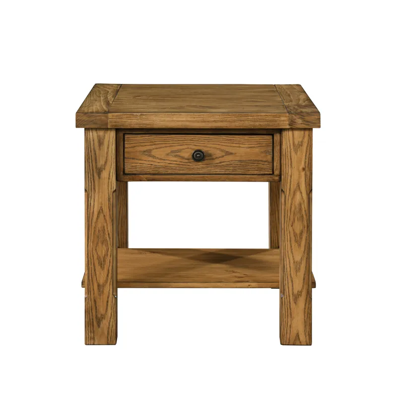 Duncan 1 Drawer End Table-Walnut