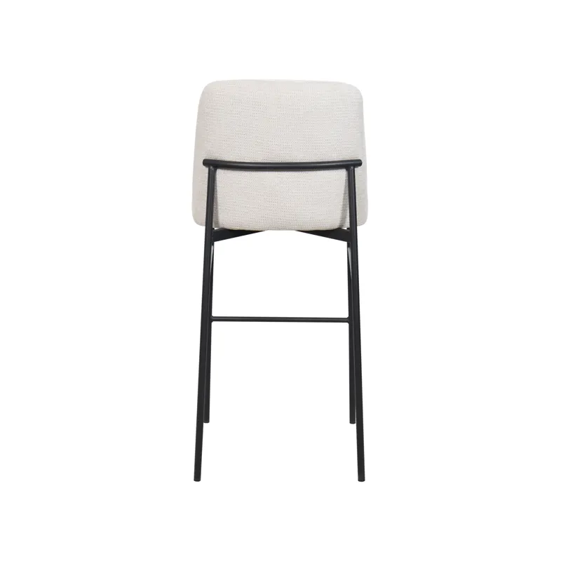 Erik Bar Chair W Black Metal Frame Beige(2 Per Carton)