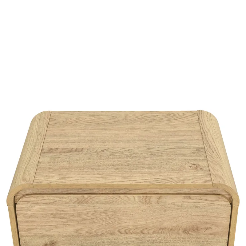 Mara Two Drawer End Table Bedside Table-Natural