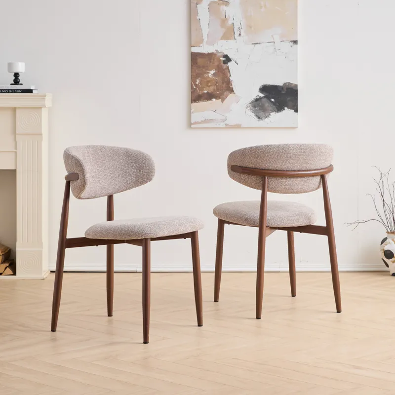 Royce Side Chair W Walnut Metal Frame-Toast(2 Per Carton)