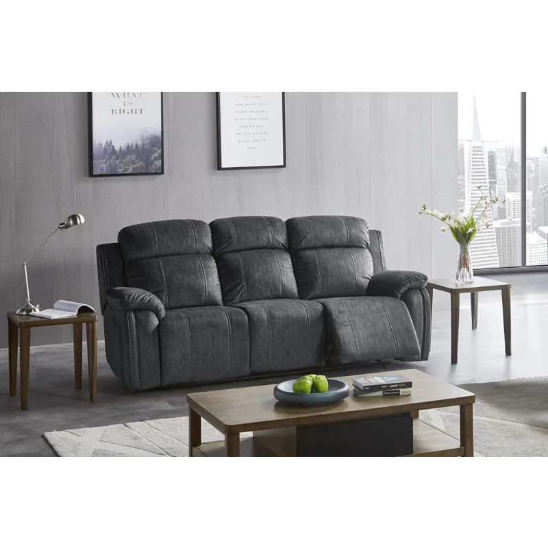 Tango Dual Recliner Sofa W/Power Footrest-Shadow
