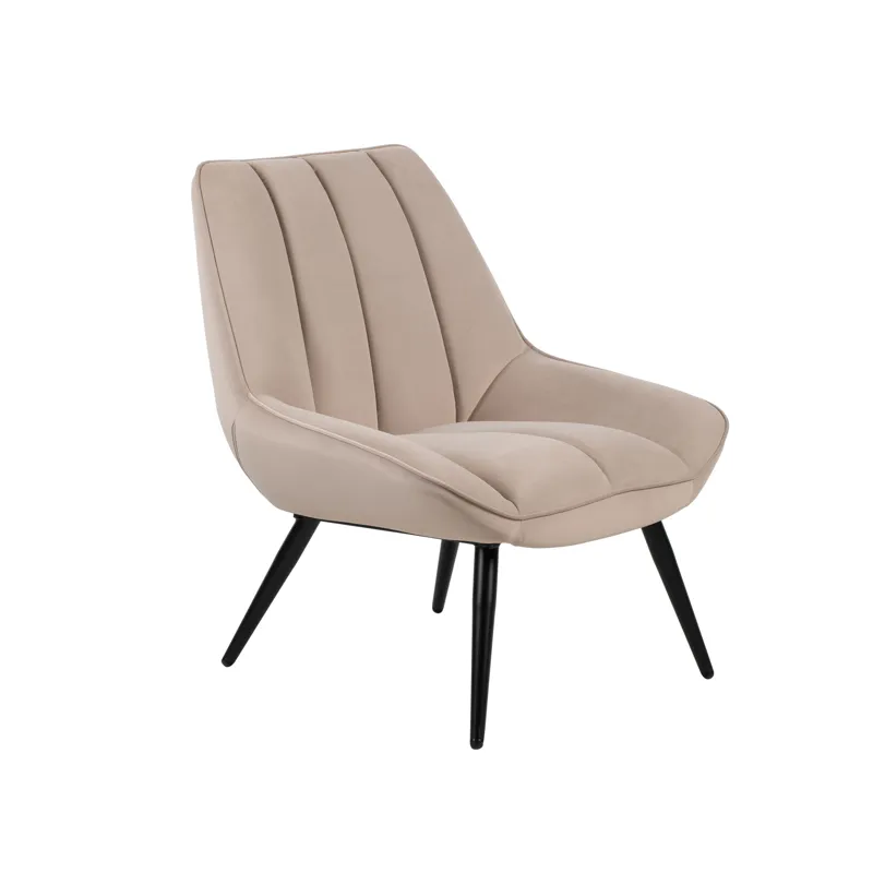 Astrid Taupe Velvet Accent Chair