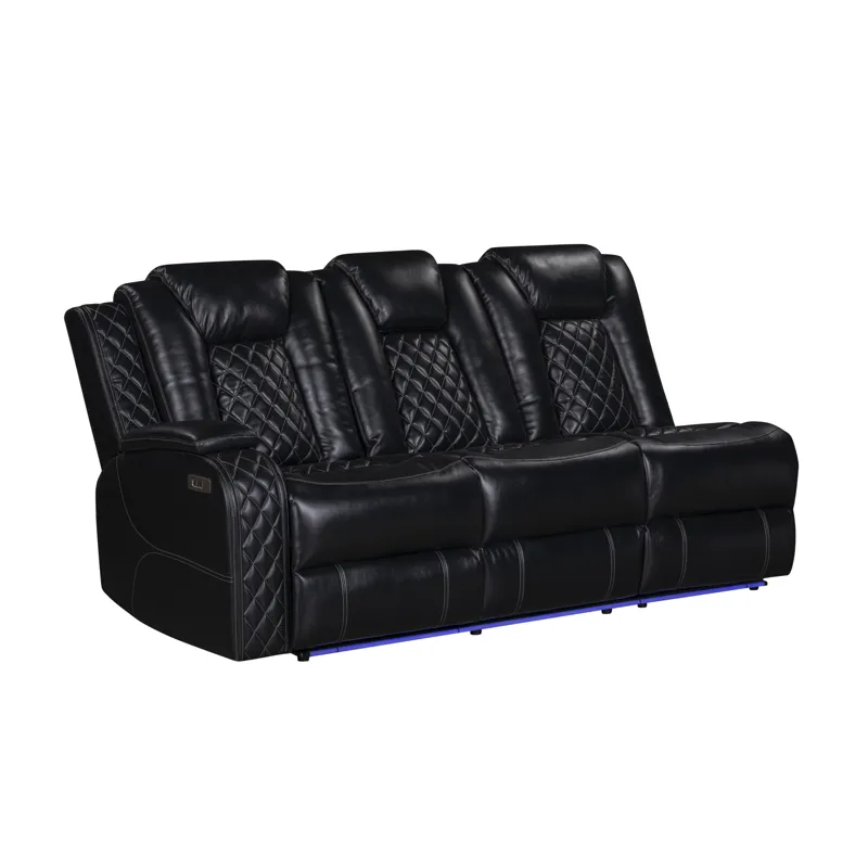 Orion II LAF Sofa W/Power Footrest & Headrest-Black