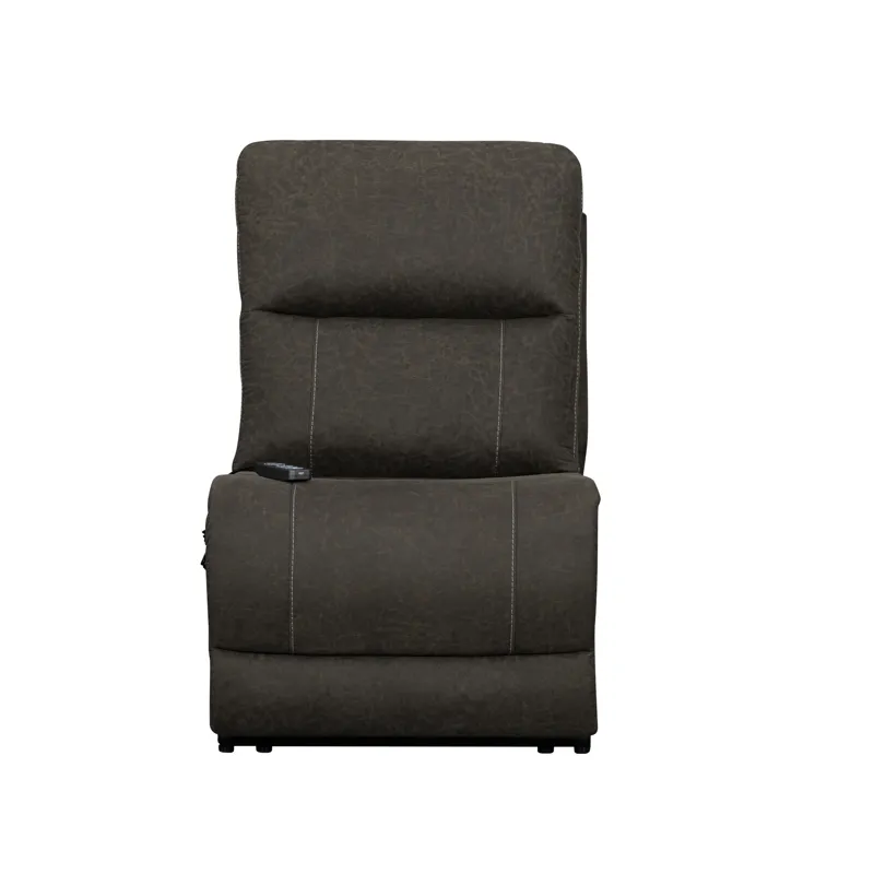 Gaia Armless Recliner W/Power Headrest, Footrest, Massage, Heat-Sable