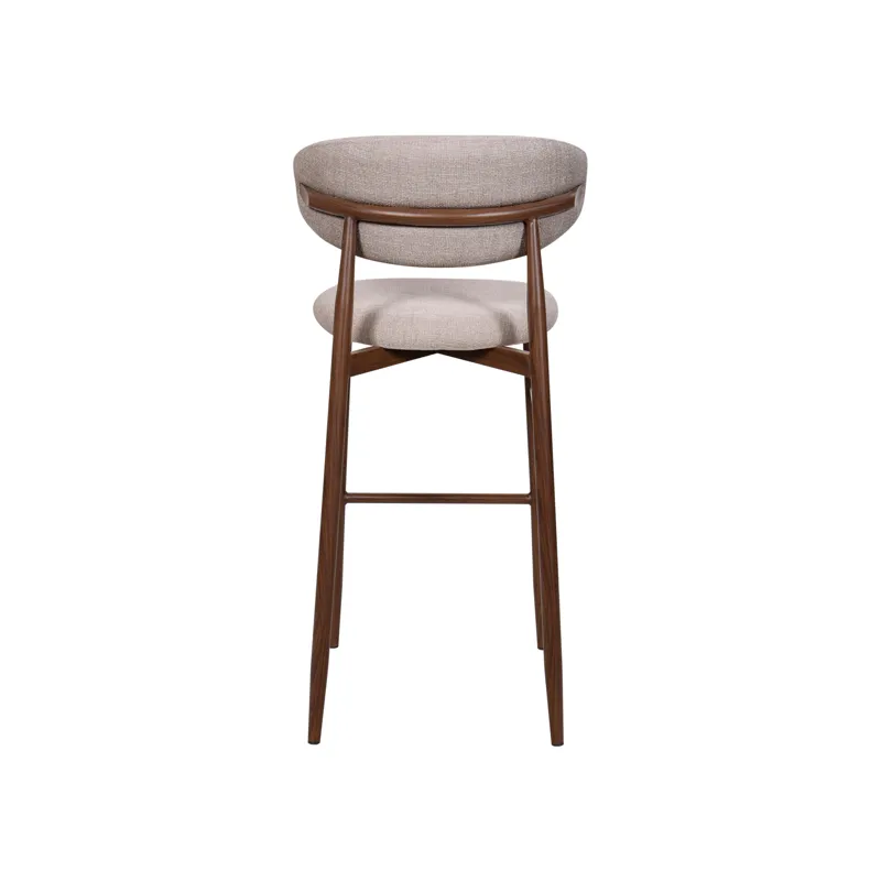 Royce Bar Chair W Walnut Metal Frame Toast(2 Per Carton)