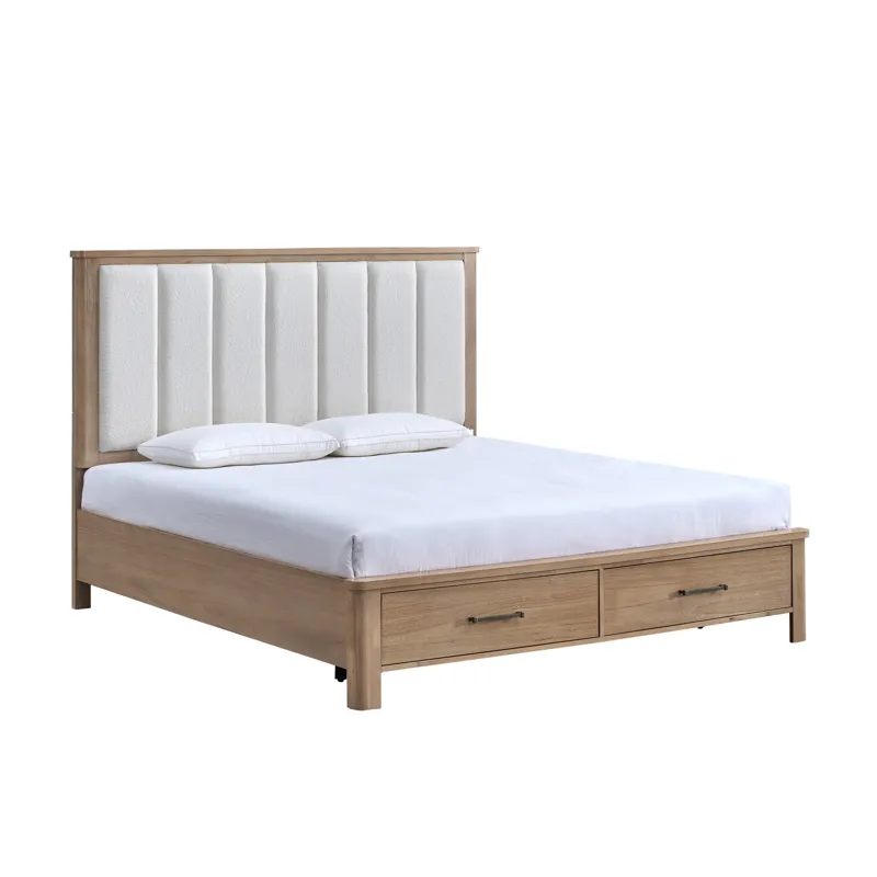 Anika Storage Footboard & Roll Out Slats-Natural - King