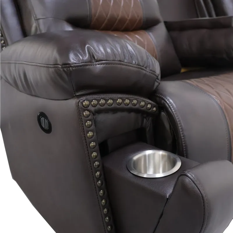 Nikko Glider Recliner W/Power Footrest-Brown