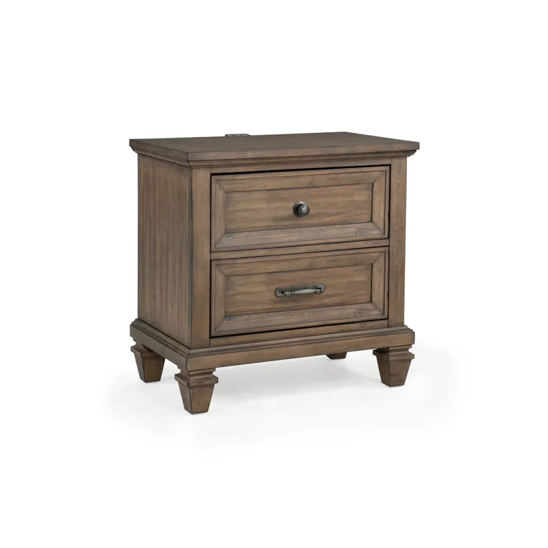Mariana Nightstand W/USB-Vintage Mocha