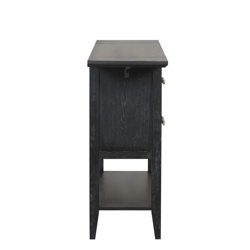 Sable Crest Drop Leaf Server-Black