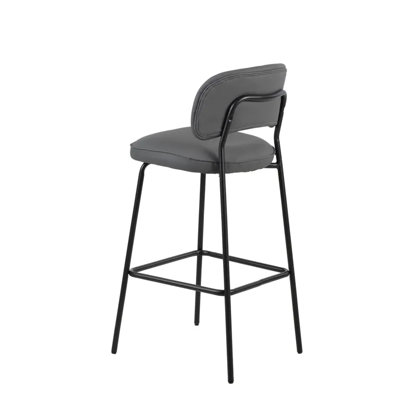 Blythe Gray Vegan Leather Bar Chair(2 Per Carton)