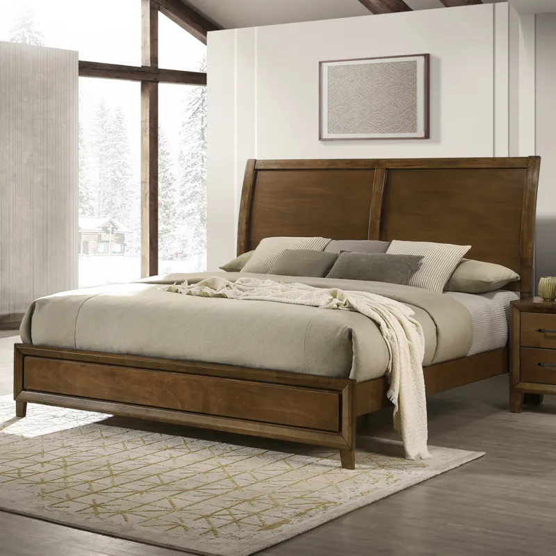 Ballard Headboard, Footboard & Slat Kit-Walnut - King/California King