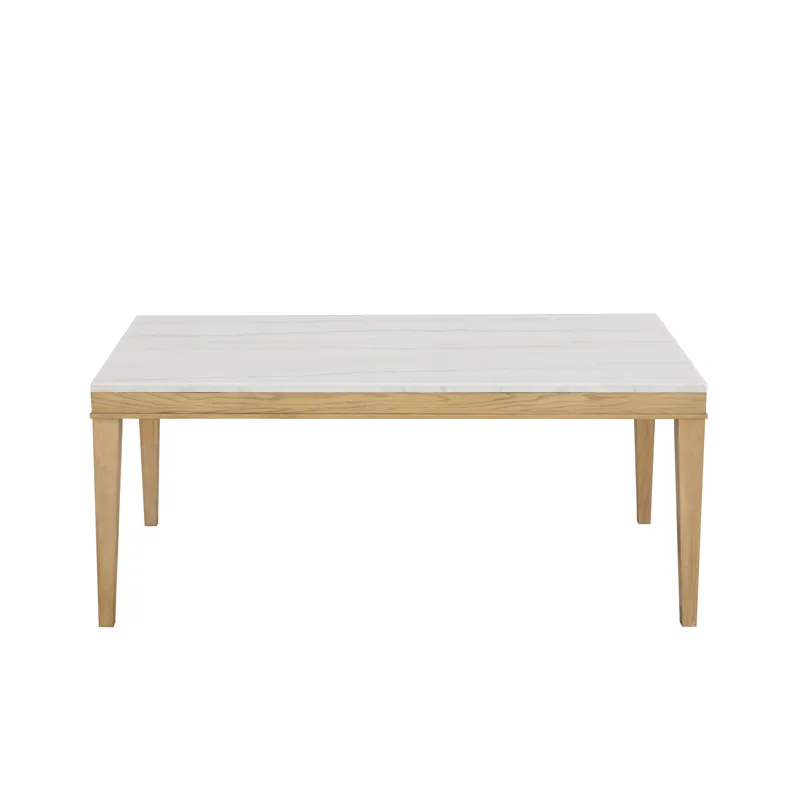Essence 72" Rectangle Dining Table W/Marble Top-Natural