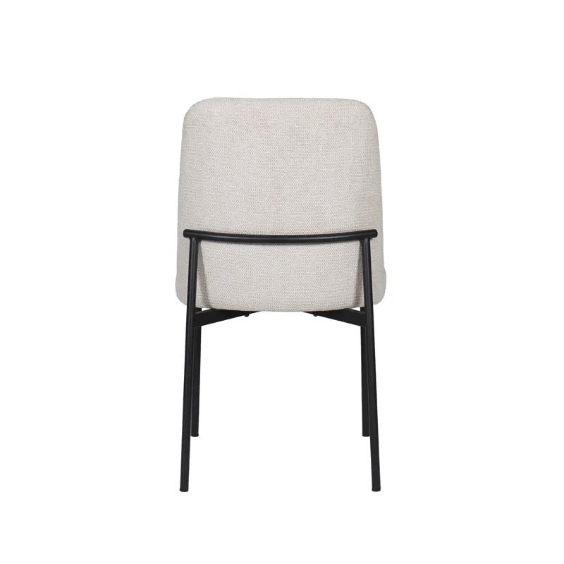 Erik Side Chair W Black Metal Frame-Beige(2 Per Carton)