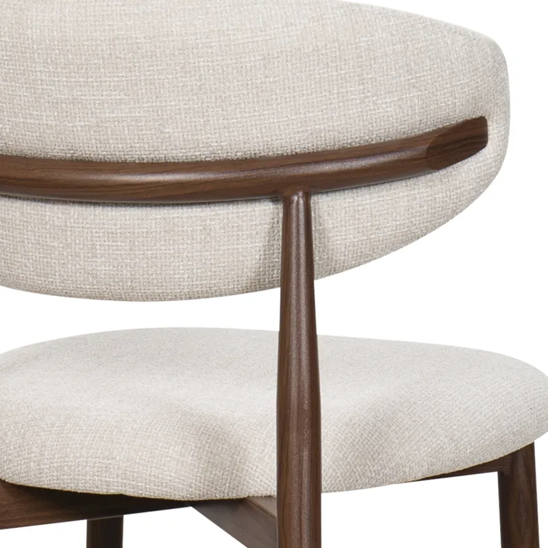 Royce Bar Chair W/Walnut Metal Frame Beige(2 Per Carton)