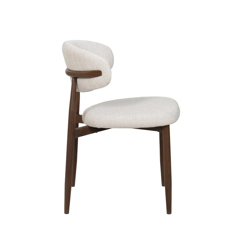 Royce Side Chair W Walnut Metal Frame-Beige(2 Per Carton)