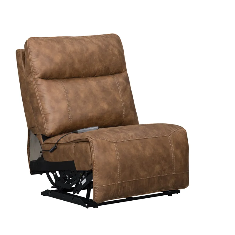 Kyra Armless Recliner W/Power Headrest, Footrest, Massage, Heat-Saddle