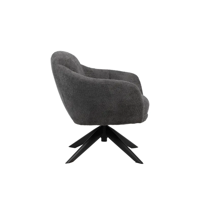 Fleming Gray Boucle Swivel Lounge Chair(1 Per Carton)