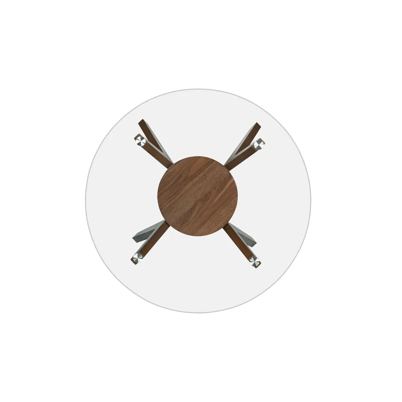 Oscar Counter Table Base For Glass Top Ctr Table-Walnut