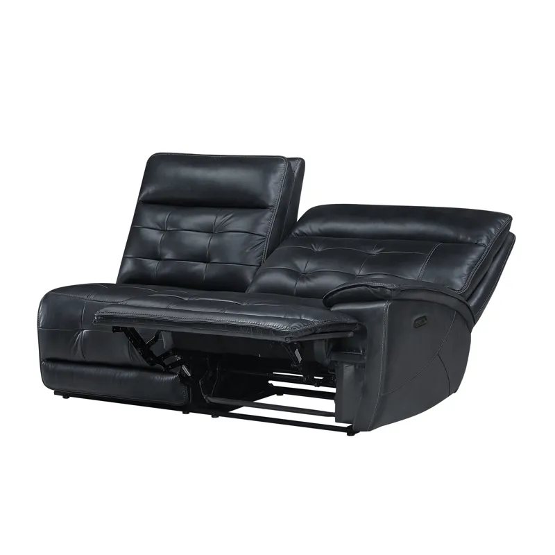 Warner RAF Loveseat W/1 Power Footrest And Headrest-Black