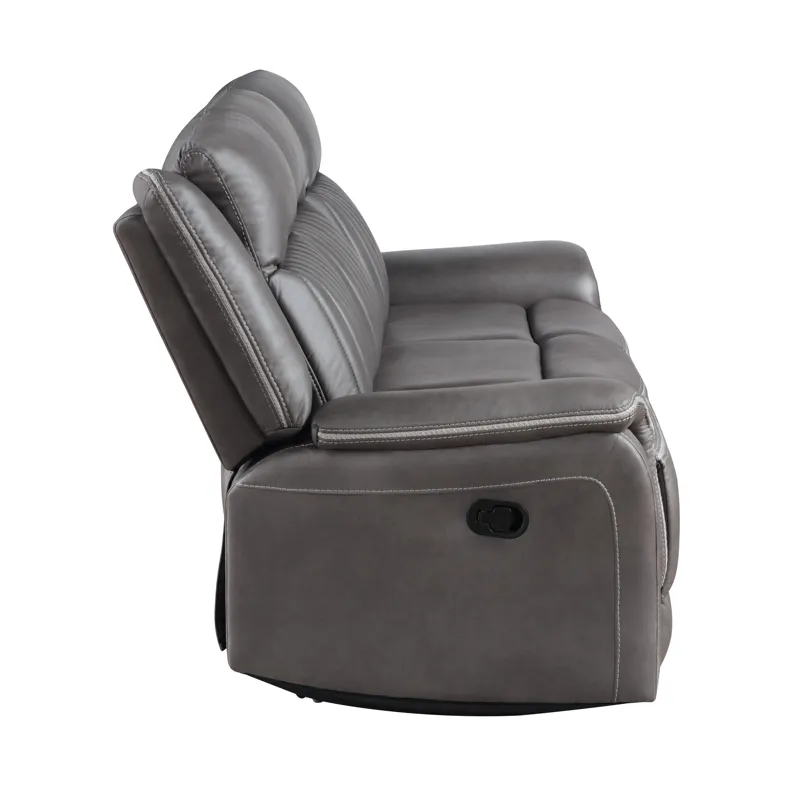 Enzo Sofa W/Dual Recliner Gray