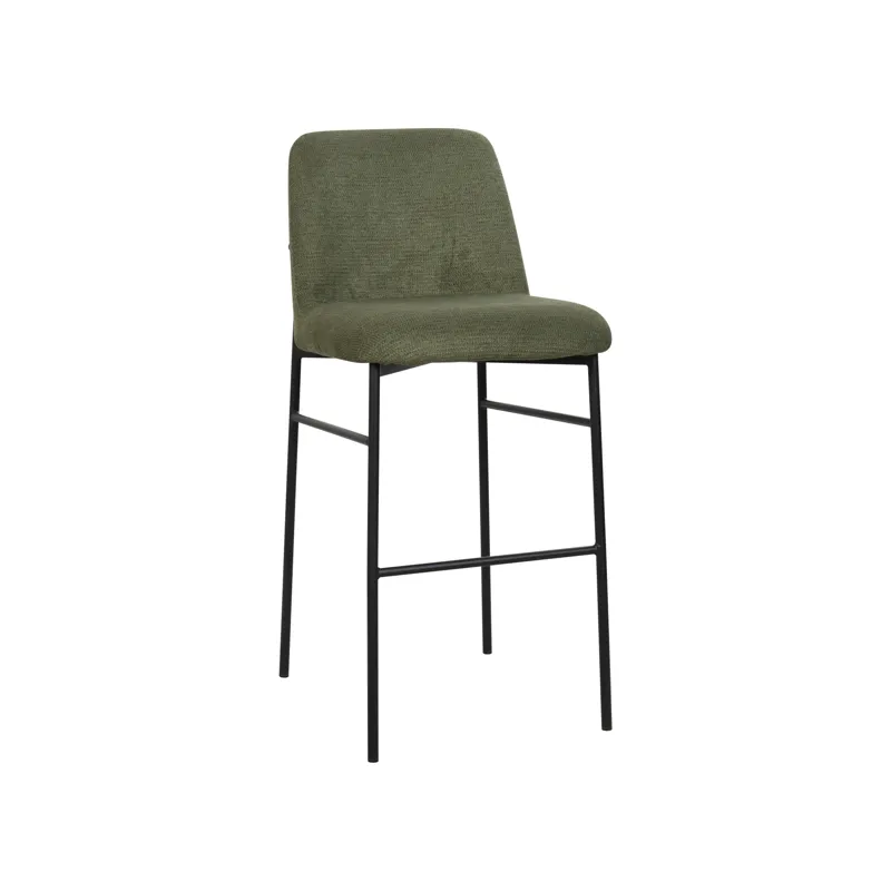 Erik Bar Chair W Black Metal Frame Green(2 Per Carton)
